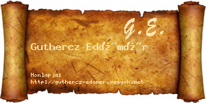 Guthercz Edömér névjegykártya